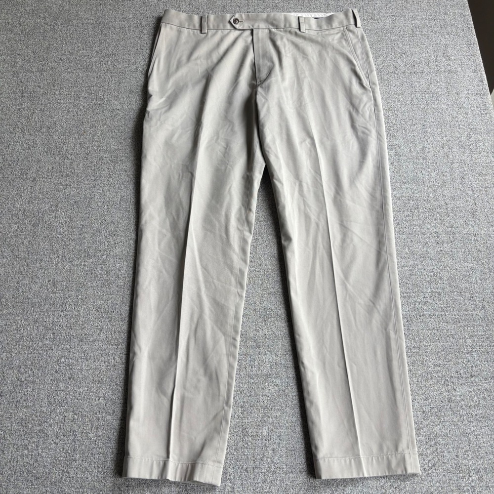 Brooks Brothers Pants Mens 38x32 Milano Advantage Chino Tan Flat Front Cotton